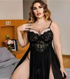 Black Lace Babydoll Lingerie Set