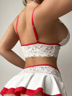 First Aid" Red Trim Lace Roleplay Costume Set