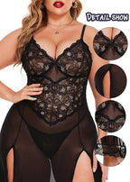 Black Long Gown Babydoll Dress For Women