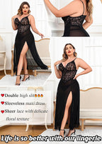 Black Long Gown Babydoll Dress For Women