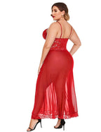 Red Long Gown Babydoll Dress For Women