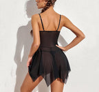 Black Honeylicious Babydoll Lingerie Set For Women