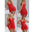 Red Honeylicious Babydoll Lingerie Set For Women