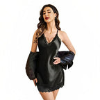 Black Silken Sultry Night Dress For Women