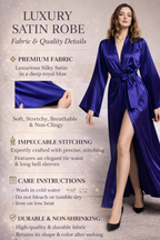 Flairyx Luxury Blue Satin Robe Dress