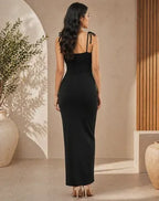 Flairyx  Noir Elegance Black Bodycon Dress