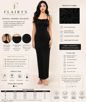 Flairyx  Noir Elegance Black Bodycon Dress