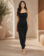 Flairyx  Noir Elegance Black Bodycon Dress