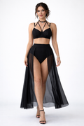 Black Rich Lust Self Design Babydoll lingerie Set