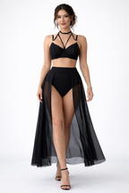 Black Rich Lust Self Design Babydoll lingerie Set