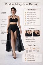 Black Rich Lust Self Design Babydoll lingerie Set