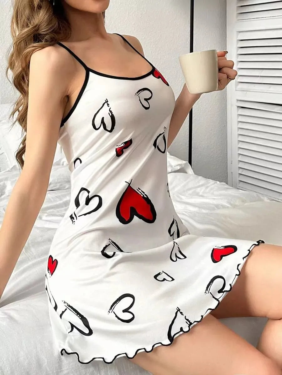 Love Whisper Printed Nightdress