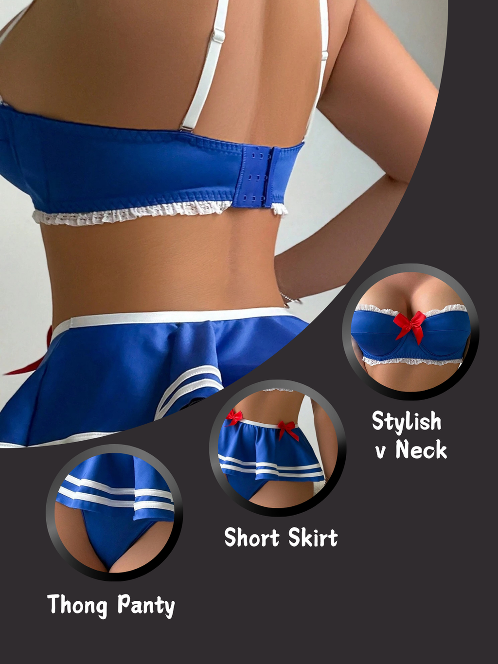 Sassy Sailor Lingerie Set For Woman